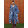 Dlouhé květinové kimono Listí