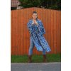 Dlouhé květinové kimono Listí
