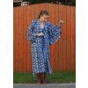 Dlouhé květinové kimono Listí