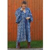 Dlouhé květinové kimono Listí