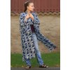 Dlouhé Kimono Květ indigo