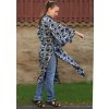 Dlouhé Kimono Květ indigo