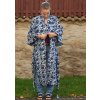 Dlouhé Kimono Květ indigo