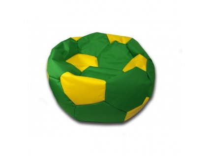Sedací vak velký fotbalový míč zeleno/žlutý Pepe, 90cm