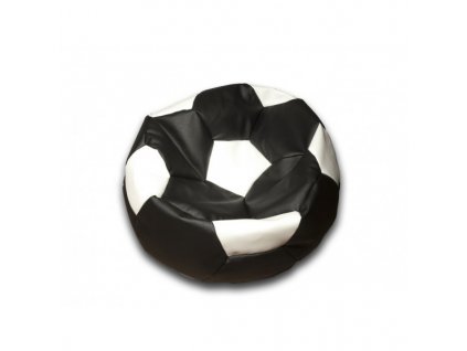 Sedací vak fotbalový míč černo/bílý koženkový Pepe, 90cm