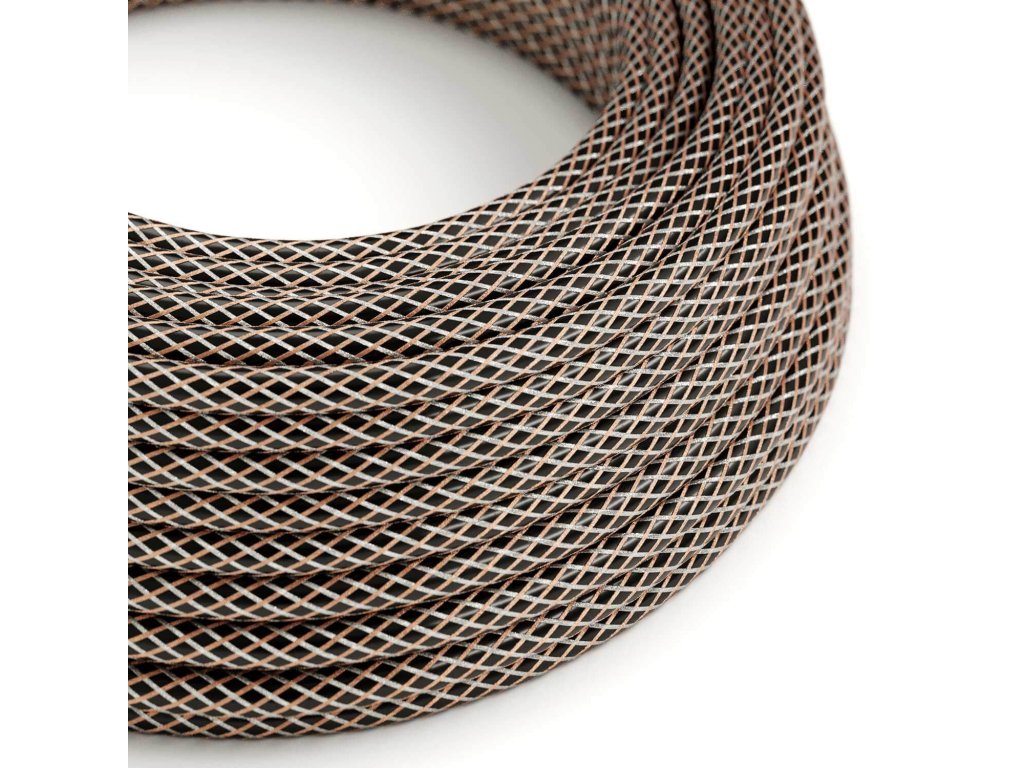 filo elettrico nero con maglia in rame e e rame stagnato loriginale creative cables per le tue lampade rr03 7715145