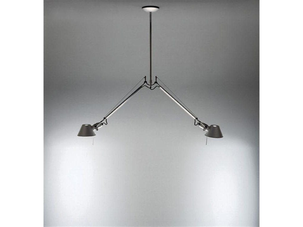 Tolomeo sospensione due bracci alluminio Artemide - pendant lamp