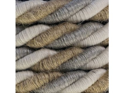 xl electrical cord electrical cable 3x075 natural linen cotton fabric and jute covering country diameter 16mm
