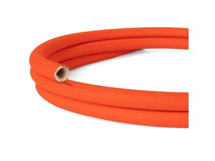 creative tube ohebna trubice potazena neonove oranzovou hedvabnou tkaninou rf15 prumer 20 mm
