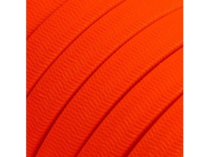 textilni elektricky kabel pro svetelny retez pokryty textilii z umeleho hedvabi neonove oranzovy cf15