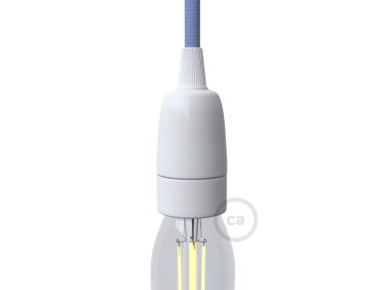 Porcelánová objímka E14 v sadě (Povrchová úprava Bílá)