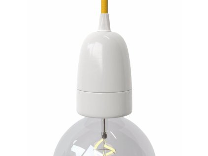 Porcelánová objímka E40 v sadě (Povrchová úprava Bílá)