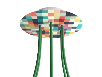 Kruhový stropní baldachýn Rose-One System  - 6 otvorů a 4 boční otvory - PROMO (Vzor Palette)