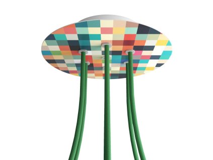 Kruhový stropní baldachýn Rose-One System  - 7 otvorů a 4 boční otvory - PROMO (Vzor Palette)