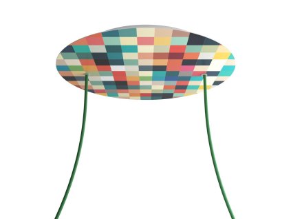 Kruhový stropní baldachýn Rose-One System - 2 otvory a 4 boční otvory - PROMO (Vzor Palette)