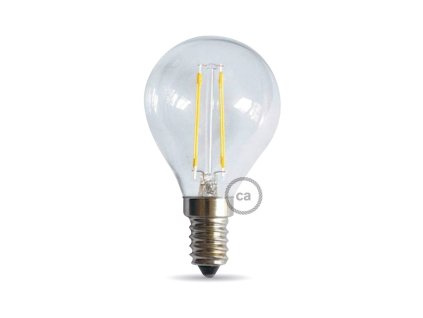 zarovka s led vlaknem sphere 4w e14 pruhledna