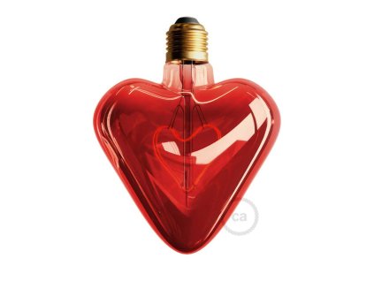led light bulb red heart 5w 150lm e27 2000k dimmable
