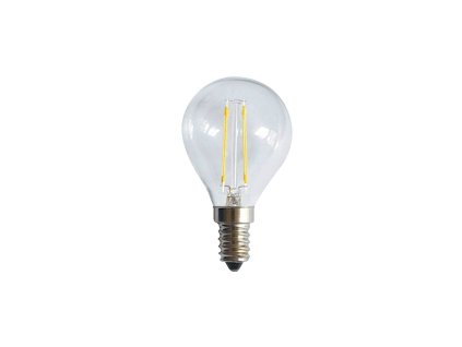 pruhledna led zarovka tvaru koule 65w e14 2700k