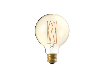 led zlata zarovka c55 rada carbon vlakno klec globus g95 7w e27 stmivatelna 2700k