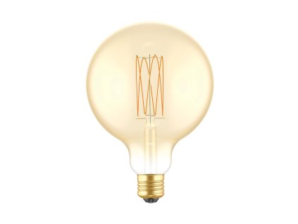 led zlata zarovka c56 rada carbon vlakno klec globus g125 7w e27 stmivatelna 2700k