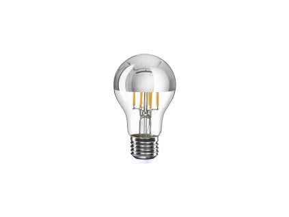 led zarovka kapka se stribrnou vrchlikem a60 7w 650lm e27 2700k stmivatelna a02