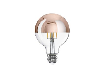 led zarovka s medenym vrchlikem globe g95 7w 650lm e27 2700k stmivatelna a24