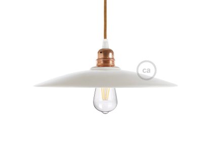 Keramické stínidlo ve tvaru talíře pro závěsné lampy (Povrchová úprava Lesklá bílá)