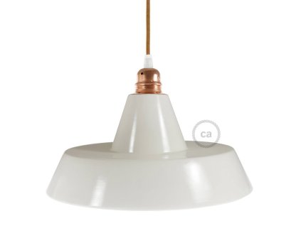 Industriální keramické stínidlo pro závěsné lampy (Povrchová úprava Lesklá bílá)