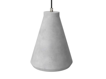 Betonové Stínidlo Funnel pro závěsné lampy s kabelovou svorkou a objímkou E27 (Povrchová úprava Světlý beton)