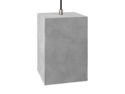 Betonové stínidlo Cube pro závěsné lampy s kabelovou svorkou a objímkou E27 (Povrchová úprava Světlý beton)