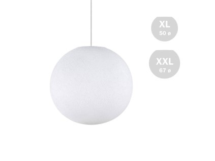 Stínidlo koule Sphere Light - tkané, ručně vyrobené (Povrchová úprava Bílý polyester, Velikost XL - Ø 50 cm)