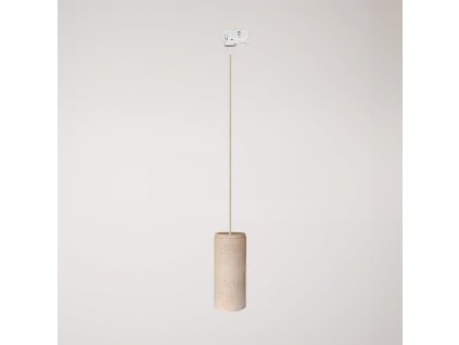 Závěsná lampa s textilním kabelem a Tub-E27 (Povrchová úprava Neutrální, Světelný zdroj Bez žárovky, Adaptér Powergear)