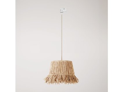 Stojací lampa se stínidlem z rafie Honolulu (Povrchová úprava Neutrální, Světelný zdroj Bez žárovky, Adaptér Powergear)