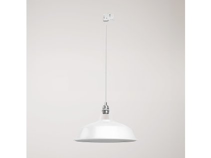 Harbour kolejnicová lampa se stínidlem (Povrchová úprava Bílá, Světelný zdroj Bez žárovky, Adaptér Powergear)