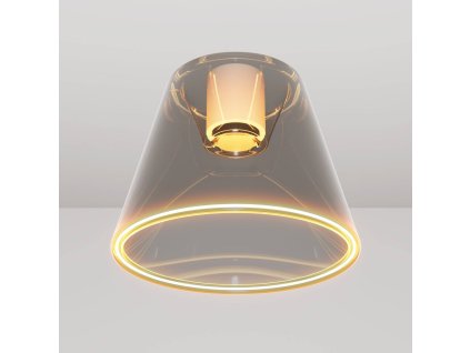 Stropní svítidlo designové s dýmovou kuželovou žárovkou Ghost (Povrchová úprava Bílá, Světelný zdroj S žárovkou)
