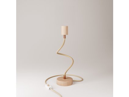 Dřevěná nastavitelná stolní lampa s rozptýleným světlem -Flex Wood (Povrchová úprava Neutrální, Zapojení EU, Světelný zdroj Bez žárovky)