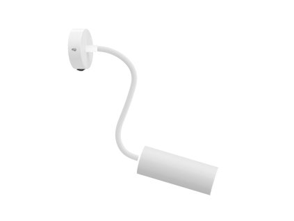 Fermaluce Flex 30 bodové svítidlo se stínidlem Tub-E14, mini baldachýn s vypínačem (Povrchová úprava Matná bílá, Světelný zdroj Bez žárovky)