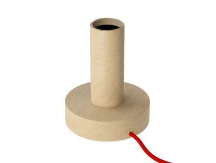 Posaluce M - Velká dřevěná stolní lampa (Povrchová úprava Neutrální, Zapojení EU, Světelný zdroj Bez žárovky)