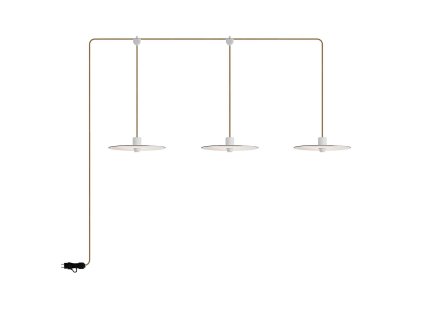 E-Snake EIVA přenosná venkovní lampa IP65, 3 světla se stínidly (Povrchová úprava Bílá, Světelný zdroj Bez žárovky)
