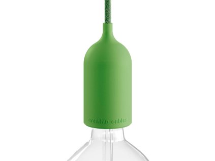 EIVA ELEGANT, silikonová objímka E27 do exteriéru - první objímka IP65 na světě zapojitelná na kabel (Povrchová úprava Světle zelená)