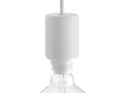 EIVA ELEGANT, silikonová objímka E27 pro stínidlo do exteriéru - první objímka IP65 na světě zapojitelná na kabel (Povrchová úprava Bílá)