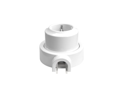 Stěnová zásuvka Schuko a základna pro Creative-Tubes z porcelánu (Povrchová úprava Bílá, Počet výstupů 1)