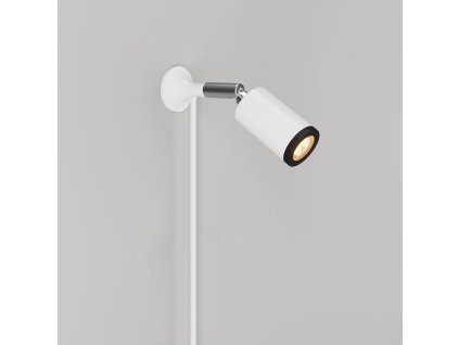 Nástěnná lampa MAG-Y s kloubem a bodovým světlem (Povrchová úprava Matná bílá, Světelný zdroj Bez žárovky, Zapojení EU)
