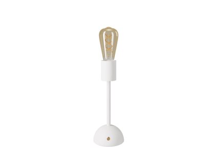Přenosná a dobíjecí lampa Cabless02 se zlatou žárovkou Edison (Povrchová úprava Bílá, Světelný zdroj S žárovkou)