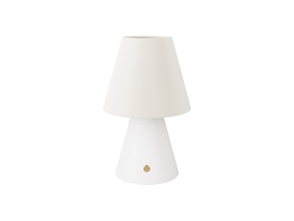 Přenosná a dobíjecí lampa Cabless11 se žárovkou Drop a stínítkem (Povrchová úprava Bílá, Světelný zdroj S žárovkou)