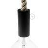 Dřevěná objímka E27 v sadě pro 2XL lanový kabel (Povrchová úprava Neutrální)
