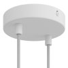 Válcový kovový stropní baldachýn - 2 otvory (Povrchová úprava Lesklá bílá, SMART HOME NE, Kabelová průchodka Kuželová)