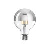 led zarovka se stribrnym vrchlikem globe g95 7w 650lm e27 2700k stmivatelna a04