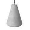Betonové Stínidlo Funnel pro závěsné lampy s kabelovou svorkou a objímkou E27 (Povrchová úprava Světlý beton)