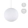 Stínidlo koule Sphere Light - tkané, ručně vyrobené (Povrchová úprava Bílý polyester, Velikost XL - Ø 50 cm)
